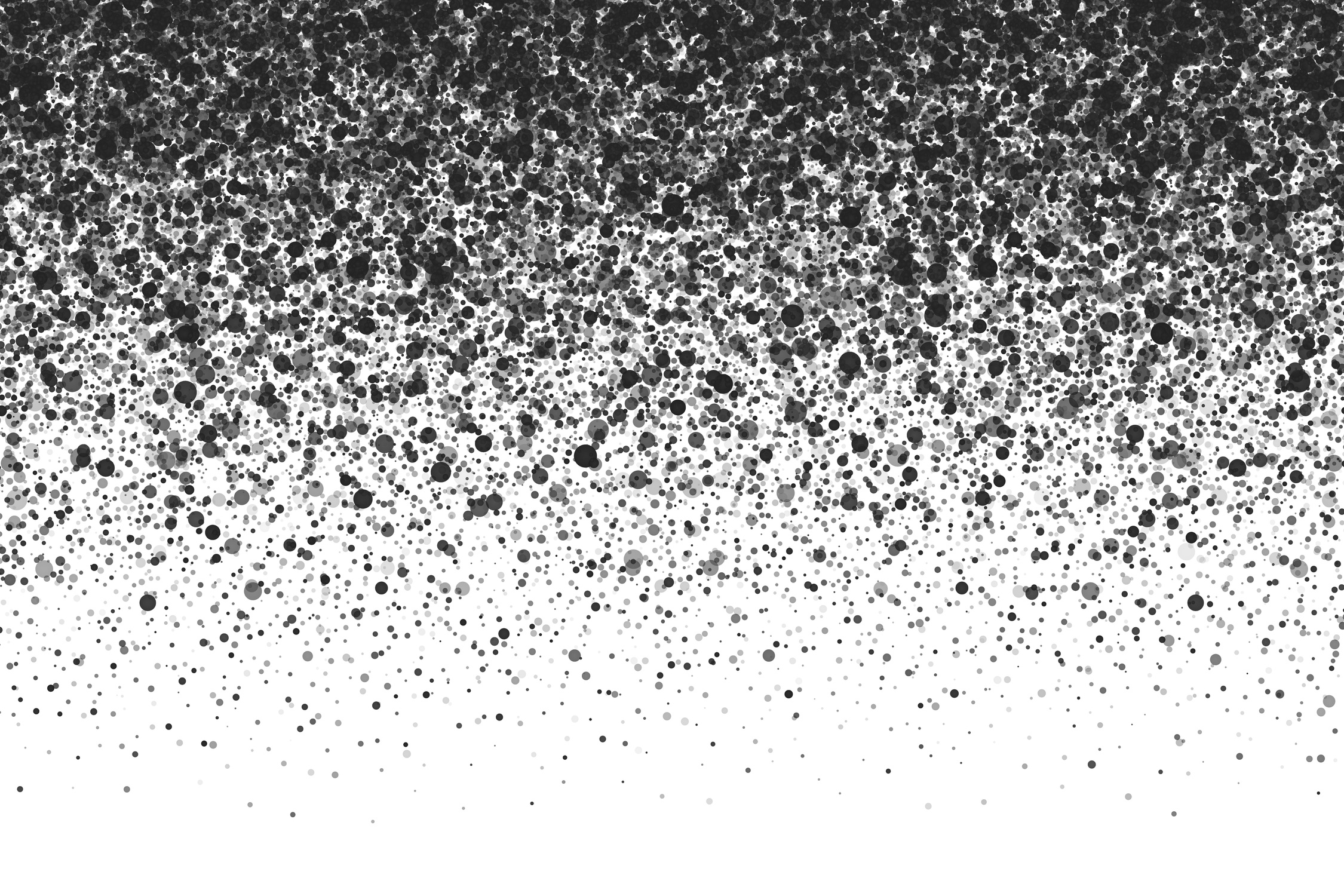 Dark Gray Falling Ash Particles Abstract Border